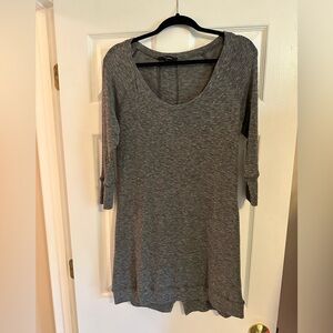 Olivaceous Gray Scoop Neck Dress